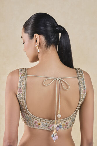 Suramya Embroidered Choli - Gold, Gold, image 2